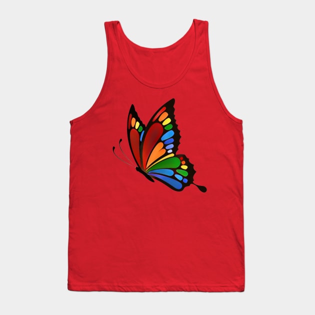 Rainbow Butterfly Tank Top by AlondraHanley